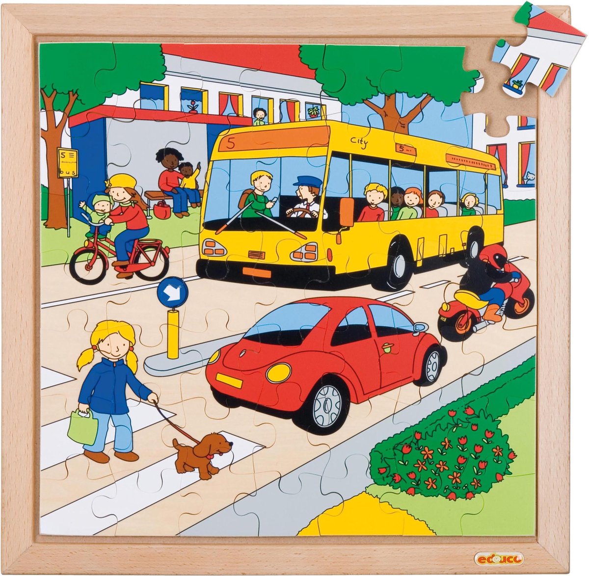 Verkeerspuzzels | De weg | 49 stukjes | Educo